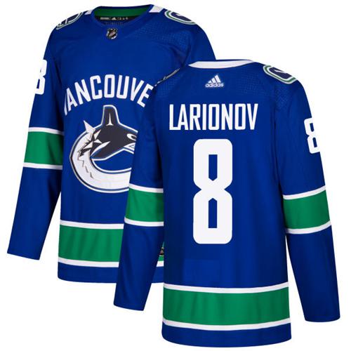 Adidas Men Vancouver Canucks #8 Igor Larionov Blue Home Authentic Stitched NHL Jersey